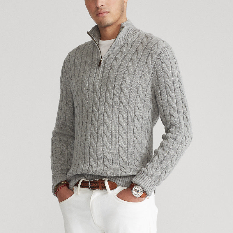 QUARTER ZIP SWEATER