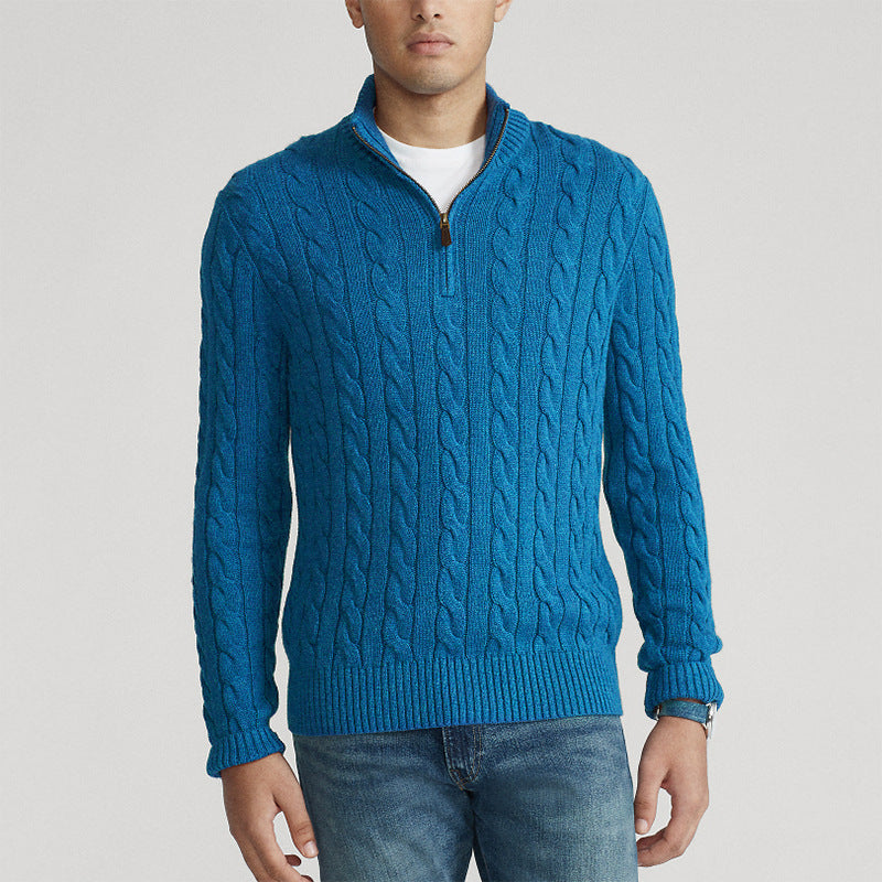 QUARTER ZIP SWEATER