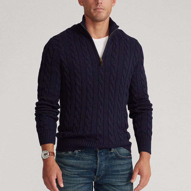QUARTER ZIP SWEATER